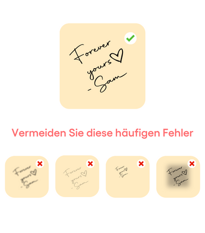 Für ein klares und scharfes Ergebnis