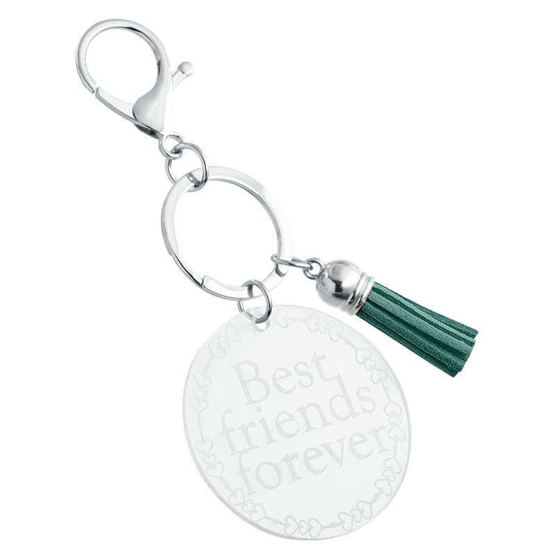 Portachiavi Personalizzato in Acrilico con Nappa - Design Carino