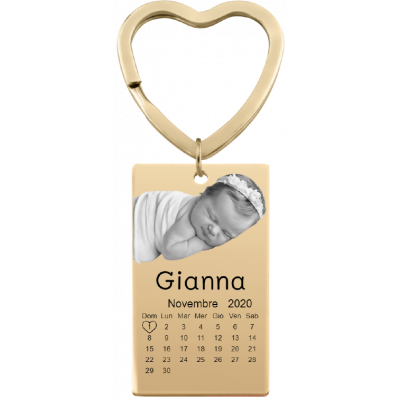 Portachiavi Fotografico, Testo e Calendario Inciso Portachiavi Fotografico, Testo e Calendario Inciso
