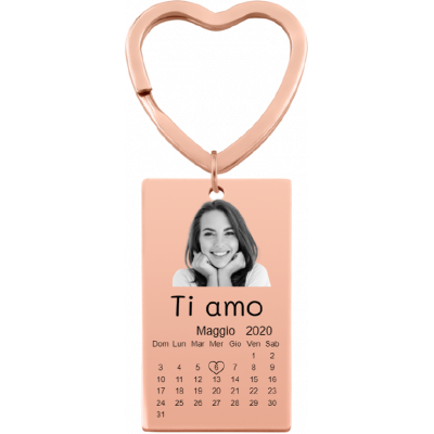 Portachiavi Fotografico, Testo e Calendario Inciso Portachiavi Fotografico, Testo e Calendario Inciso