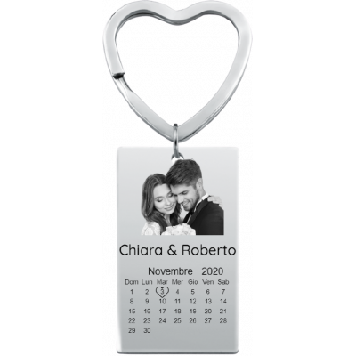Portachiavi Fotografico, Testo e Calendario Inciso Portachiavi Fotografico, Testo e Calendario Inciso