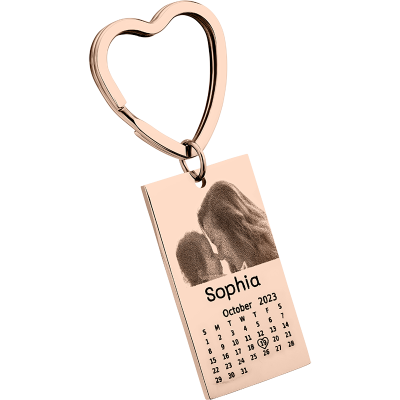 Portachiavi Fotografico, Testo e Calendario Inciso Portachiavi Fotografico, Testo e Calendario Inciso