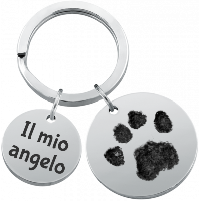 Portachiavi Personalizzato con 2 Cerchi con...
