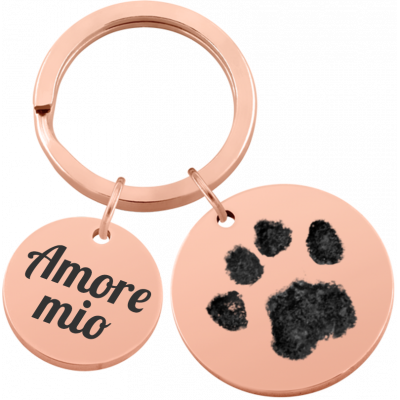 Portachiavi Personalizzato con 2 Cerchi con...