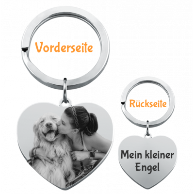 Personalisierter Schlüsselanhänger mit Herz,...