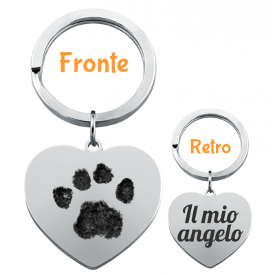 Portachiavi Personalizzato a Forma di Cuore e...