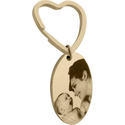 Portachiavi Ovale Personalizzato Inciso con...
