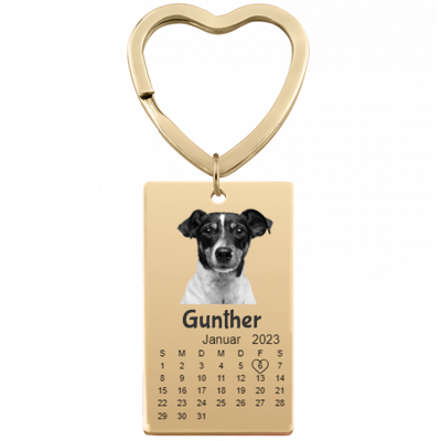 Schlüsselanhänger mit graviertem Hunde- oder...