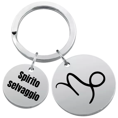 Portachiavi Circolare Personalizzato con Segno... Portachiavi Circolare Personalizzato con Segno...