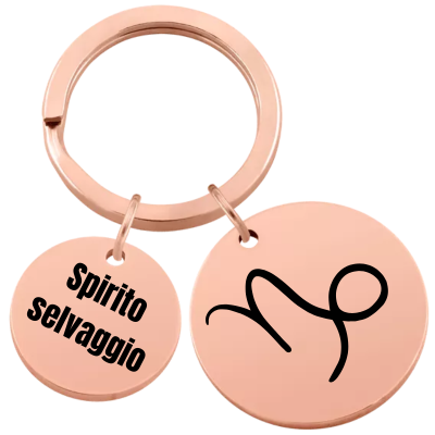 Portachiavi Circolare Personalizzato con Segno... Portachiavi Circolare Personalizzato con Segno...