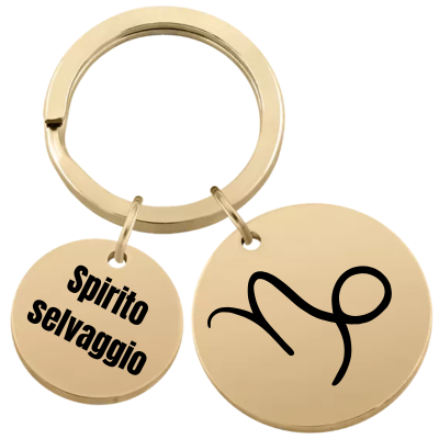 Portachiavi Circolare Personalizzato con Segno... Portachiavi Circolare Personalizzato con Segno...