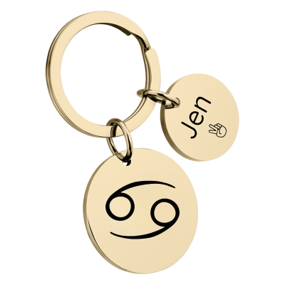 Portachiavi Circolare Personalizzato con Segno... Portachiavi Circolare Personalizzato con Segno...