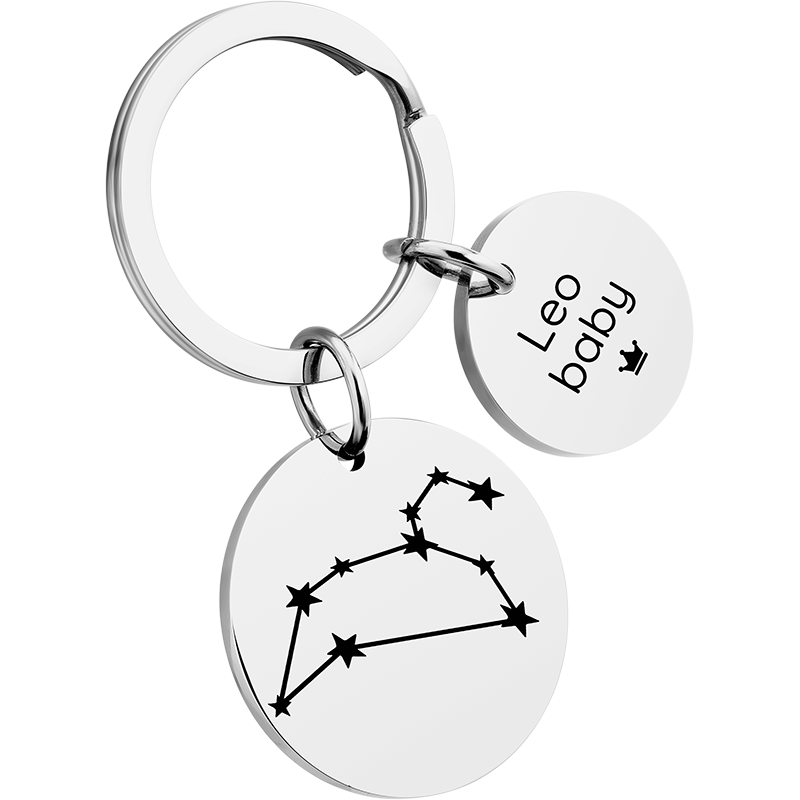 Portachiavi Circolare Personalizzato con Costellazione