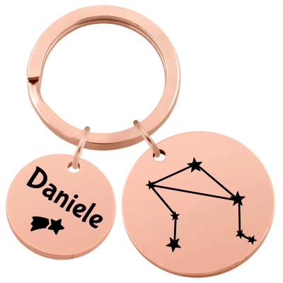 Portachiavi Circolare Personalizzato con...