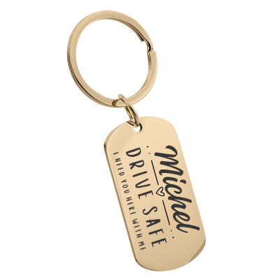 Portachiavi personalizzato inciso ''Guida...