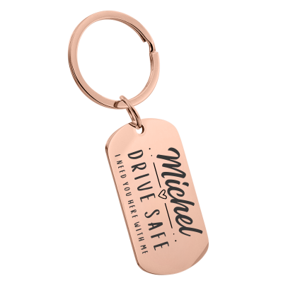 Portachiavi personalizzato inciso ''Guida...