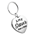Porte-clés Personnalisé Couple en forme de Cœur - Âme sœur
