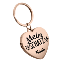 Personalisierter Schlüsselanhänger für Paare mit Fotos und Gravur „Mein Schatz